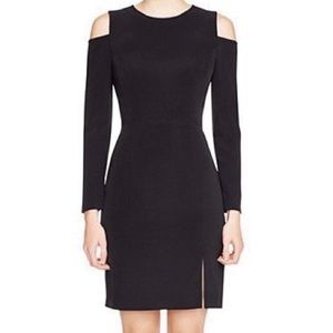 Aiden Mattox cold shoulder sheath dress